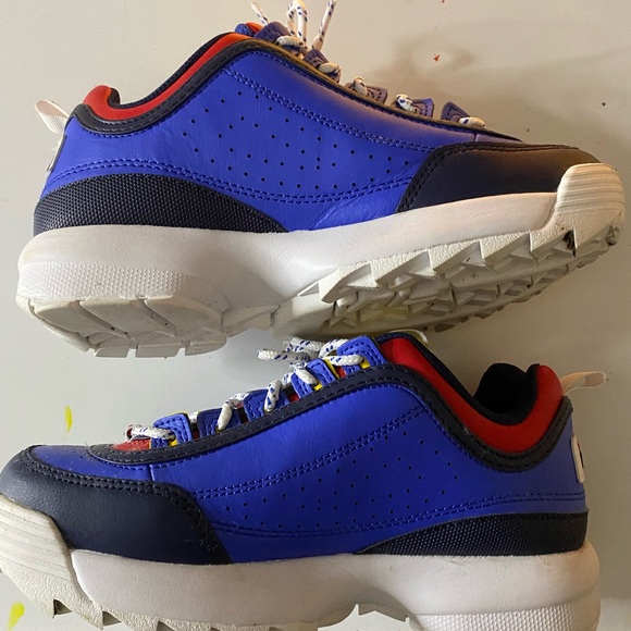 Women FILA Disruptor Shoes Size 7.5 Red Yellow
White Blue - Picture 4 of 9